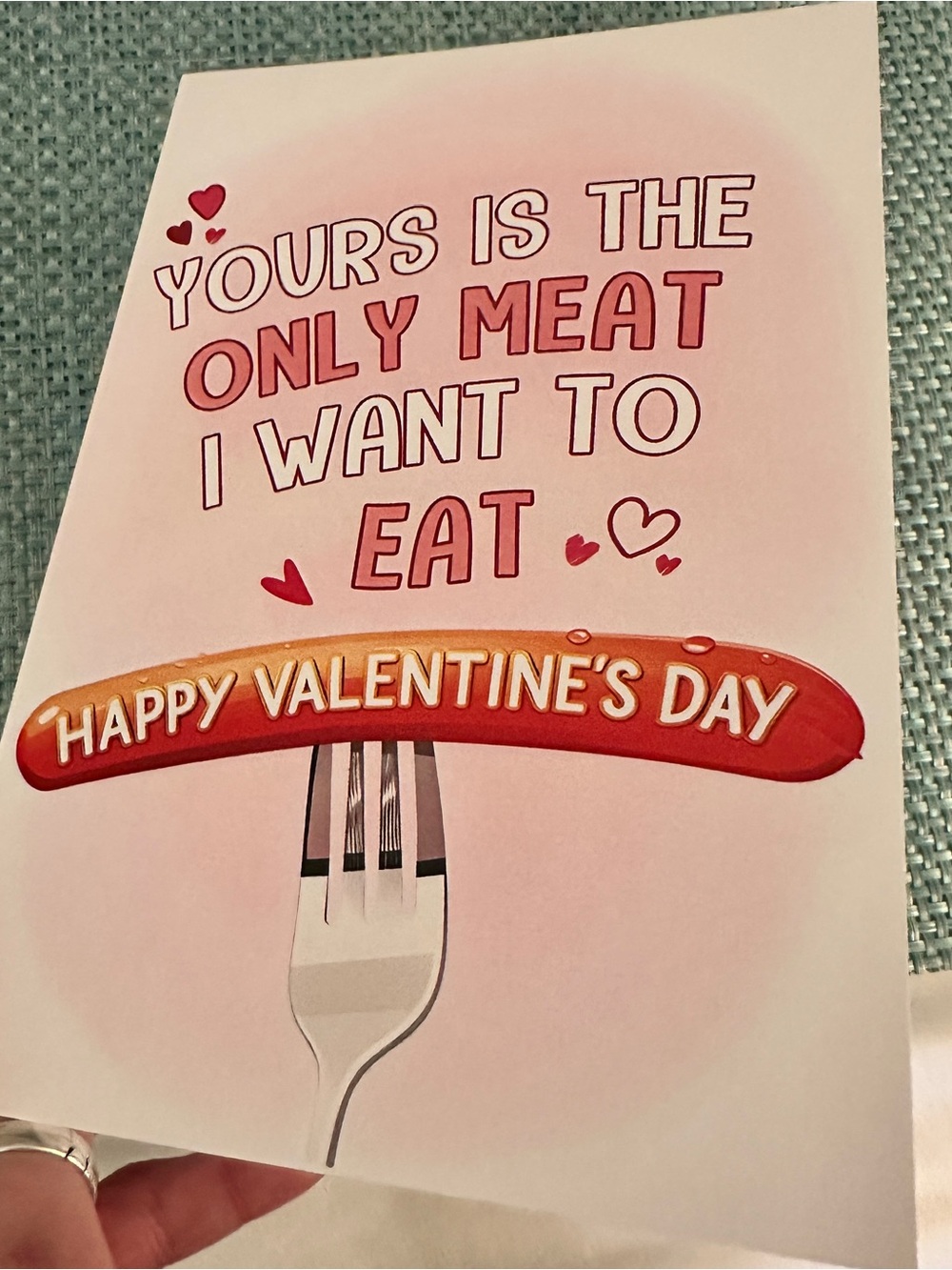 Valentine's Day Funny Red Greeting Card with Red Envelope